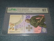2020 20 złotych Niepodległość PMG 67 EPQ