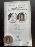 OBRAZ BOŻEGO MIŁOSIERDZIA - 1 $ DOLARY 2016 TOKELAU, SREBRO 999, 28 GRAM