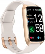 Smartwatch z całodobowym pomiarem tętna wodoodporny różowy 