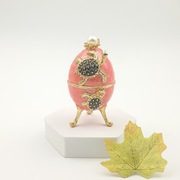 Jajko jajo faberge pojemniki szkatułka różowe styl żółwie