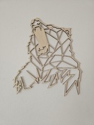 DEKORACJA ŚCIENNA, GEOMETRYCZNY NIEDŹWIEDŹ Z SKLEJKI 6MM