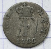 01386 Niemcy Meklemburgia-Strelitz 1/48 talara 1766 IHL srebro 