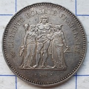 Francja 50 franków 1978 30g Ag 900 Herkules