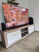 Stolik TV FAVRBO kolor jasny dąb/biały