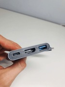 Adapter 3w1 USB-C na HDMI, USB 3.1, ładowanie kompatybilny z Android iOS PC