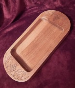 Stara drewniana dzierżka popielniczka miska XXw.