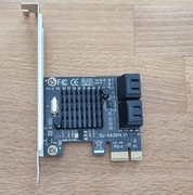 Adapter Karta Przejściówka PCI PCI-E Express 1X Na 4X SATA 3 Wewnętrzne