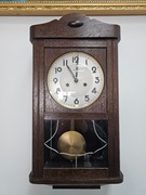 Zegar ścienny z wahadłem – drewniany, vintage,  Szwecja