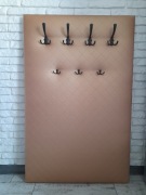 Wieszak tapicerowany panel własny wyrób kolory mix