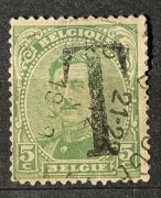 Belgia (Belgique, Król Albert I. 5 centymów (5 C).