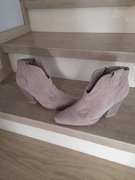 BOTKI ZAMSZOWE SKÓRKOWE DAMSKIE