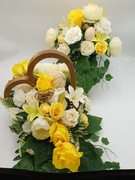 Elegancki komplet nagrobny - kompozycja  w sercu 