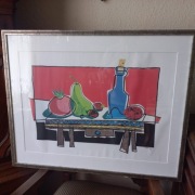 Grafika Césara Manrique, bodegón, w świetle passe-partout 67x48 cm