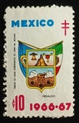 Herb Hidalgo. 10 centavos. Meksyk 1966 r