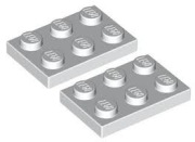 LEGO PŁYTKA 2X3 BIAŁY ( 1 SZTUKA)