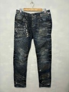 Spodnie jeansowe męskie Cipo&Baxx slim fit 32/M z czaszką