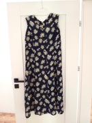 stara retro vintage suknia letnia sukienka dluga maxi w rumianki 42XL