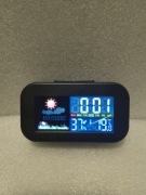 Stacja pogodowa z budzikiem kolor LCD 