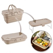 Uniwersalny składany kosz piknikowy 3w1, stolik, pojemnik 