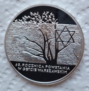 Moneta 20 zł 2008 r. rocz. powstania w Getcie Warszawskim 
