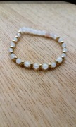 Bransoletka handmade z białego kwarcu 