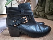 Coach Pauline czarne, skórzane botki, rozmiar 38