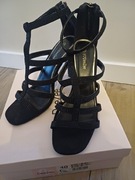 Szpilki sandaly czarne z kryształkami DeeZee r.40