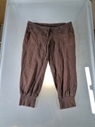 Spodnie Damskie 3/4 Brązowe Fishbone Rozmiar M