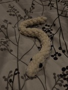 mały żółty wąż na szydełku pluszak maskotka amigurumi rękodzieło  