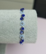 Niebiesko granatowa bransoletka stal nierdzewna 