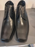Buty męskie, skórzane, czarne, ocieplane trzewiki za kostkę pilpol 