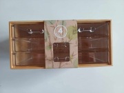 bambusowy organizer z 4 szufladkami drewno 