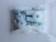 Zestaw montażowy do WC / Bidetu – Śruby, Kołki, Maskownice – Nowy