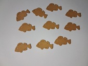 Scrapki rybka 10 szt. 20x11 mm jasnobrązowa gramatura 160 g/m2