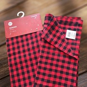 Homla bieżnik Runner Rej 40x160 cm czarno-czerwona krata bawełna Nowy