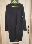 164 Długi czarny sweter kardigan rozmiar XS