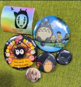 5x przypinka Ghibli Anime + naklejka My Neighbor  Totoro