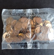 1grosz 1991 woreczek bankowy