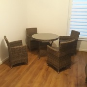 Zestaw mebli ogrodowych z technorattanu firmy OLTRE.