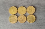 Zestaw 6 medali pamiątkowych z Polski - zestaw nr.1