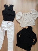 Mega Paka KONKRETY płaszcz kurtki jeansy Levi's  Topshop, H&M  r. 38/40 