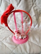 Czerwony zestaw prezentowy akcesoria do włosów dzień dziecka / matki