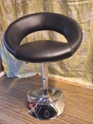 Jak nowy hoker krzesło barowe stołek czarny, regulowana wysokość, eco skóra