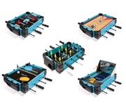 Stół Do Gier 5w1 Piłkarzyki Tenis Stołowy Hokej Kręgle Zestaw Prezent