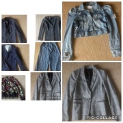 Paczka ubrań-marynarki, kurtka, bomberka, sweter 