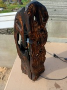 Lampa drewniana rękodzieło