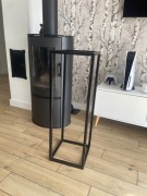 Stojak na drewno metalowy czarny