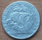 PORTUGALIA 2,50 escudo 1944