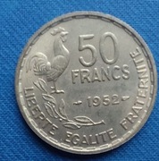 Moneta Francja 50 franków 1952