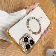Plecki interamer Etui magnetyczne Clear Apple iPhone 16 Pro złoty 